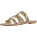 Sole Society Womens Simonaa Asymmetrical Strap Slip On Flat Sandal