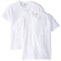 Hanes Men`s Nano-T Pocket T-Shirt,498P,M,White (Pack of 2) 2 White