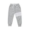 Ma&Baby Baby Kids Long Pants, Striped Drawing Straps Elastic Band Loose Trousers