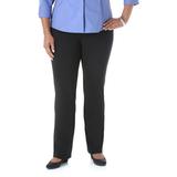 Women's Plus-Size Simply Comfort Waist Fit Straight Leg Knit Pant, Available in Medium, Petite, and Long Lengths
