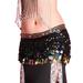 ZDMATHE Multi Color Chiffon Belly Dance Hip Scarf Coin Sequin Belt Skirt Tassel Hip Wrap