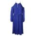 Michael Kors Womens Blue Embellished Cold-Shoulder Dress M