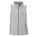 Citadel Bulldogs Women's Summit Fleece Full Zip Sweater Vest - Heather Gray