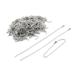 Unique Bargains 100 Pieces Nail File Label Tag Key Keychain Metal Bead Ball Chain 3.7 Long