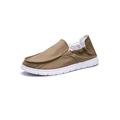 LUXUR Mens Canvas Shoes Slip on Deck Shoes Boat Shoes Non Slip Casual Loafer Flat Outdoor Sneakers