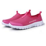 New men's and women's casual shoes, net shoes, sports shoes, men's breathable mesh, low-top running shoes, watermelon red 38