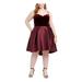 Teeze Me Womens Scalloped Sleeveless Cocktail Dress