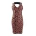 Guess Women's Metallic Lace Bodycon Dress (6, Wine/Gold)