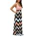 Women's Casual Sleeveless Maxi Dresses Loose Striped Color Block Long Maxi Tank Dresses Summer Bohemian Sundress