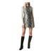 French Connection Womens Pleather Snake Print Mini Dress