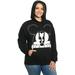 Disney Women's Plus Size Mickey Mouse Hoodie Sweatshirt Peeking Over Black