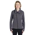 The Ash City - North End Ladies' Amplify MÃƒÂ©lange Fleece Jacket - CARBON/ BLK 456 - XL