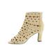 ARRAY Womens Venice Leather Peep Toe Ankle Fashion Boots