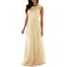 Women Elegant Bridesmaid Dress Lace Applique Party Dress