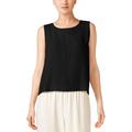 Eileen Fisher Womens Petites Silk Jewel Neck Shell