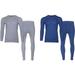 Nautica Mens Thermal Sleep Set - Pockets Super Soft Jersey Spandex/Polyester Blend Pajamas Heather/White