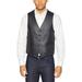 Kenneth Cole REACTION Men's Techni-Cole Stretch Slim Fit Suit Separate (Blazer, Pant, and Vest), Gunmetal Basketweave, Large