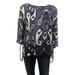 Pre-ownedRag & Bone Womens Long Sleeve Printed Silk Blouse Top Gray Blue Size XS
