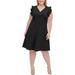 Tommy Hilfiger Womens Plus Ruffled Knee-Length Party Dress