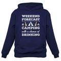 Tstars Womens Camping Lovers Weekend Forecast Camping with Drinking Gifts for Girlfriend Camping Shirt Camping Clothing Funny Camping Gift Nature Lovers Gifts Camp Clothes Women Hoodie