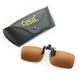 Cyxus Square Polarized Clip-On Sunglasses UV400 Protection Anti Glare Tawny Lenses Eyewear Outdoor For Women Men 1100W04
