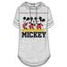 Disney Junior Fashion Hooded Football Top 3 Mickeys Gray White L