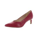 Clarks Womens Laina55 Court Leather Croc Dress Heels