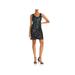 Aidan Mattox Womens Beaded Sleeveless Cocktail Dress