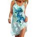 Niuer Plus Size Boho Short Dress for Women Casual Party Holiday Beach Sundress