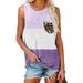 Plus Size Summer Crew Neck Tank Tops Women Sleeveless Shirt Casual Tank Tops