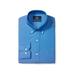 BUTTONED DOWN Men's Tailored Fit Button-Collar Solid Non-Iron Dress Shirt (Pocket), French Blue, 17" Neck 35" Sleeve