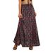 SANNEDONG Women Summer Sexy Skirt Full Floral High-Waist No Lining Ankle-Length Semi-Dress Long Skirt Zipper Elegant For Girls