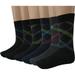 Debra Weitzner Mens Dress Socks Cotton Colorful Argyle Socks Patterned 6 Pairs With Gift Box