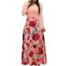 Pudcoco Women Boho Floral Long Maxi Dress