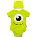 Disney Pixar Monsters Inc. Mike Wazowski Baby Boys' Costume Bodysuit & Hat Green (0-3 Months)