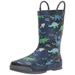 Western Chief Kids Space Dinos Rain Boot, Navy, 4