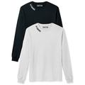 Daxton Premium Pittsburgh Men Long Sleeves T Shirt Ultra Soft Medium Weight Cotton, 2Pk Black White White Black 3XL