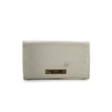 Pre-ownedChloe Womens Medium Gold Tone Gray Leather Clutch Wallet Handbag