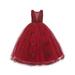 Girls Party Bridesmaid Long Maxi Dress Little Girls Sleevless Dress Lace Bow Flower Dresses Wedding Gown Formal Dresses For Kids Children Clothes