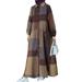 ZANZEA Casual Shirt Dresses for Women Turn Down Buttons Muslim Dress