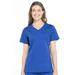 Cherokee Workwear Professionals Scrubs Top for Women Mock Wrap WW655, M, Galaxy Blue