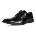 Bruno Marc Mens Oxford Shoes Lace Up Leather Lined Classic Brogue Dress Shoes Prince-16 Black/Pat Size 15