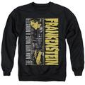 Trevco UNI1255-AS-2 Universal Monsters & The Man Who Made A-Adult Crewneck Sweatshirt, Black - Medium