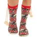 LazyOne Knitted Slipper Socks for Women, Cute Women's Clothing (Moose Fair Isle, L/XL)