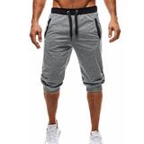 Men's Sport 3/4 Pants Casual Slack Jogging Sweatpant Jogger Gym Shorts Trousers