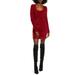 4SI3NNA Romantic Sleeve Mini Sweater Dress XS Magenta NEW
