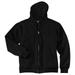 CornerStone CS620 Mens Heavyweight Full-Zip Hooded Sweatshirt with Thermal Lining, Black - Extra Small