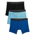 Fruit of the Loom Men's Breathable Lightweight Micro-Mesh Print And Solid Boxer Briefs, 3 Pack