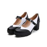 Woobling Cute Lolita Round Toe Women Cosplay Maid Shoes School Mary Janes Shoes Flats