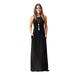 Women's Casual Crewneck Solid Color Sleeveless Pocket Maxi Dress Fashion Dresses Pocket Sexy Long Dress